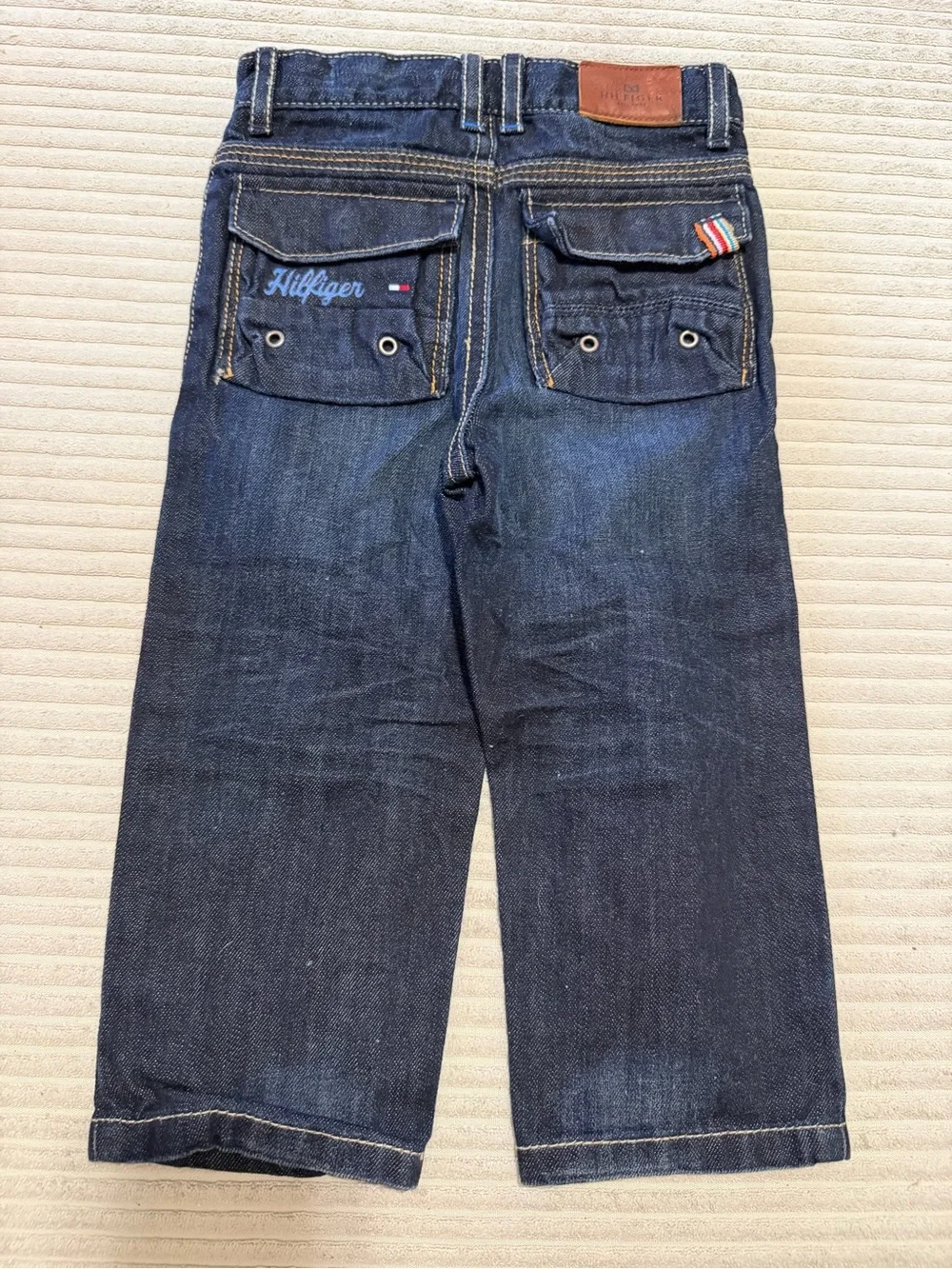 Tommy Hilfiger Dark Indigo Kids Jeans with Flag Tab